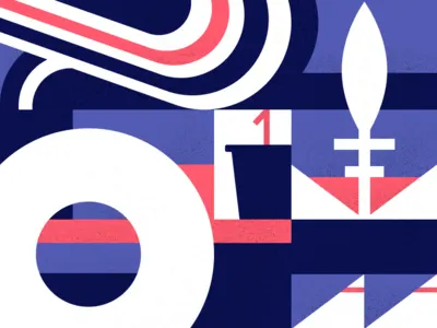 Shape-y Los Angeles los angeles pink purple shapes