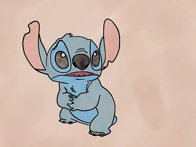 Watercolor Stitch adobe adobe sketch fan art graphic design graphic designer lilo and stitch procreate stitch