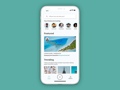 Social Travel App design ios mobile travel ui uidesign visual design
