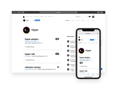 ZEIT app dark mode dashboard deployment lambda mobile now ui ux zeit