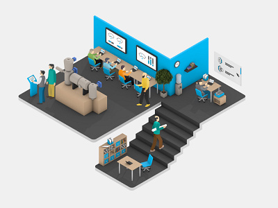 Lab branding illustration infograhic isometric isometric design