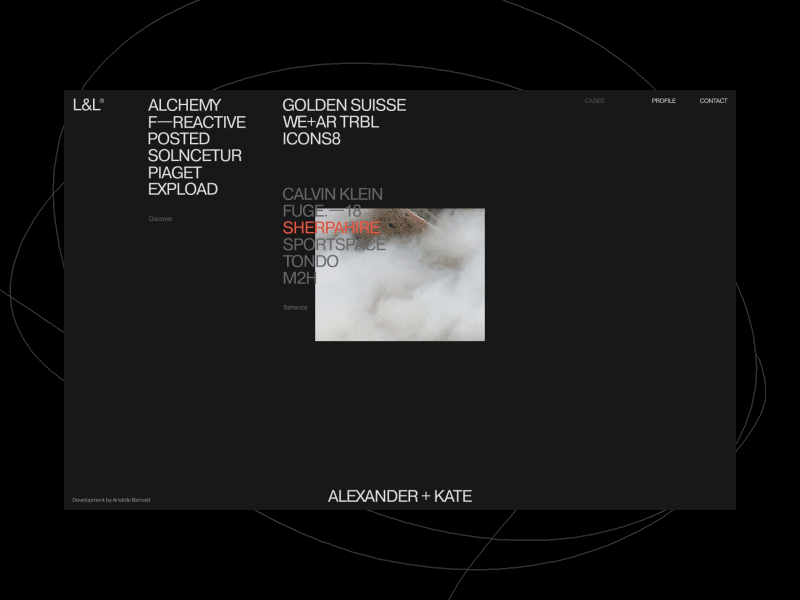 L&L® animation desktop flat minimal motion principle typography ui ux web website