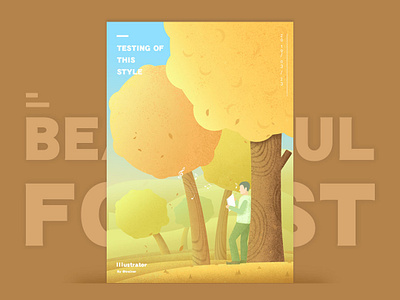 Forest Illustrator design forest illustrator nosie practice yellow