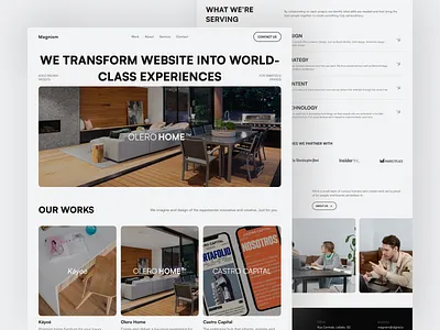 Magnism - Creative Agency agency agency website clean creative creative agency creativeagency design digital agency digitalagency landing page landingpage simple studio ui uiux ux web web design website website design