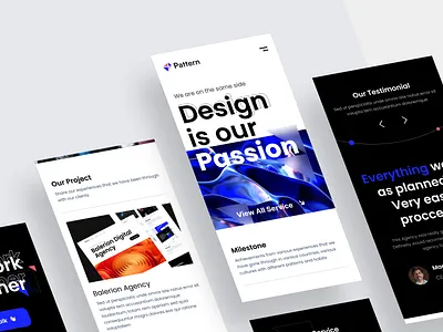 Pattern Digital Agency - Responsive Site agency agency website bold company creative creative agency creative direction design digital agency homepage landing page portfolio portfolio website studio ui ux web web design website website design