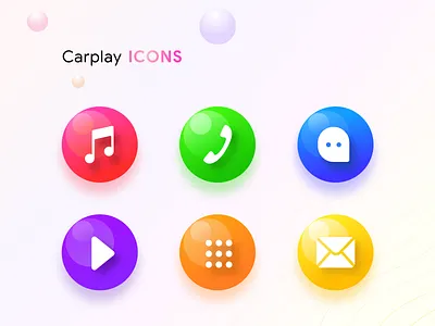 Carplay icons android bubbles car carplay dashboard dialpad email icons illustrations ios message music neel os phone prakhar share sharma stream video