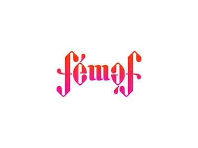 Fémos design female logo omni typography