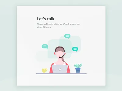 Call Center Illustration call center design help illustration