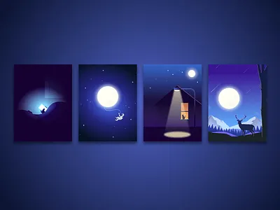 GOOD NIGHT app design illustration ui 品牌 插图 设计