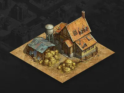 Farm architecture art building concept concept art design game game art game artist game asset illustration isometric isometric art isometric illustration mobile game