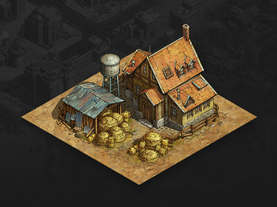 Farm architecture art building concept concept art design game game art game artist game asset illustration isometric isometric art isometric illustration mobile game