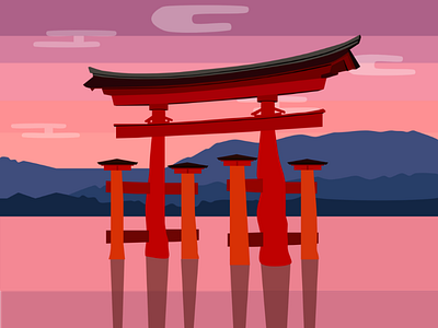 Torii gate torii gate illustration
