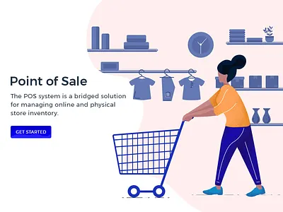 Point of Sale Marketplace character girlcharacter illustration point of sale pos shopping uiux