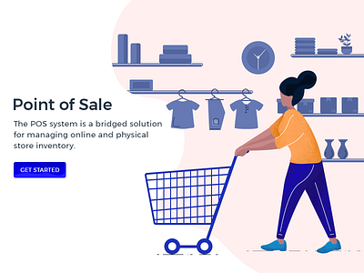 Point of Sale Marketplace character girlcharacter illustration point of sale pos shopping uiux