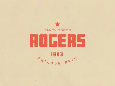 Rogers Fancy Goods americana badge branding creative design display font font handcrafted illustrator label logo logotype philadelphida retro sans serif font simple type typeface typography vintage