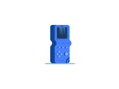 Retro Brick Game 90s blue brick game bricks game icon illustration line linear lineart nostalgia nostalgic portable retro ui