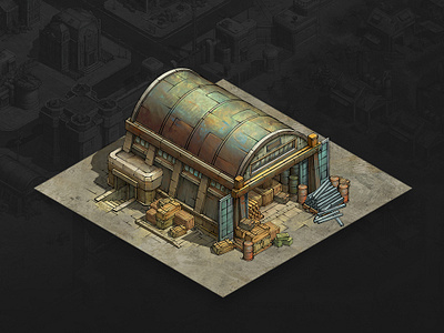 Warehouse architecture art building concept concept art design game game art game artist illustration isometric isometric art isometric illustration mobile game