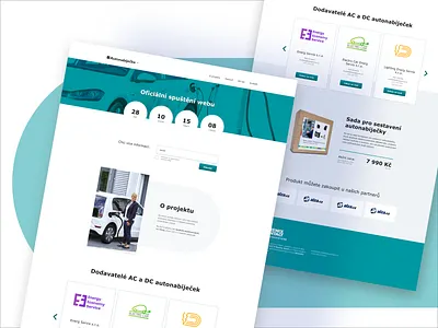 Electric Car Battery Chargers car electric car interface design microsite ui web