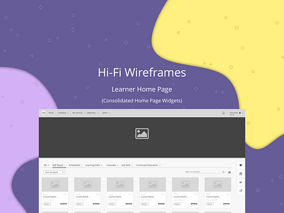 New Learner Home Page information architecture interaction design learning management system lms ui ux wireframe