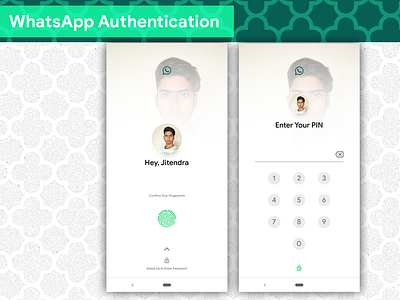 WhatsApp Fingerprint Authentication android app android app design android app development app concept app dashboard app design branding concept design google design icon illustration ios app design ios app development logo material design typography ui ux vector web design