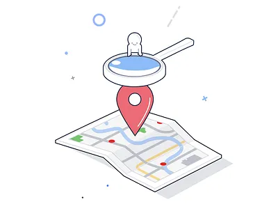 Search your best! 2d design dribbble flat flatillustration icon illustration isometric isometric design location magnify map maps minimal ui ux vector