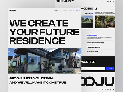 GEOOJU - Real Estate Website Design building design homepage house landing page landingpage property property management property website real estate real estate agency realestate ui ui design uiux web web design webpage website website design