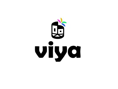 Viya bold branding design geometric house logo logodesign modern palm tree real estate