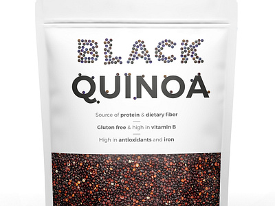 Black Quinoa black quinoa grains health illustration illustrator nuts packaging quinoa seeds simple