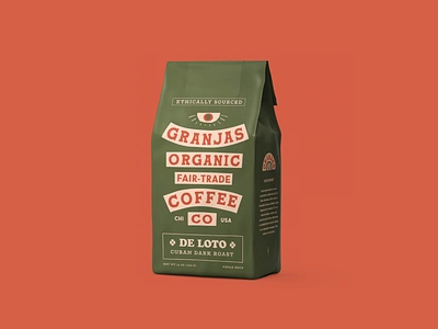 Granjas Coffee: Unchosen Concept branding cafe coffee columbian design latino logo mexican packaging retro south american type typography vector