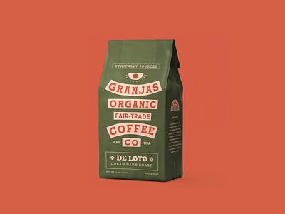 Granjas Coffee: Unchosen Concept branding cafe coffee columbian design latino logo mexican packaging retro south american type typography vector