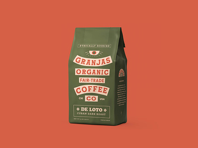 Granjas Coffee: Unchosen Concept branding cafe coffee columbian design latino logo mexican packaging retro south american type typography vector