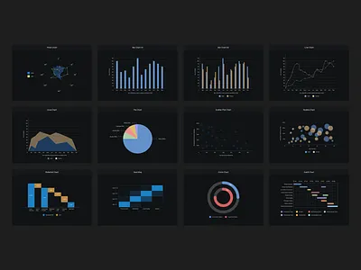 Data Visualization Graphs dark theme data visualization design graphs