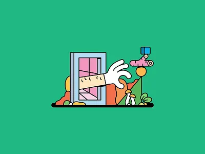 Mushrooms dimensional icon inukshuk mushrooms