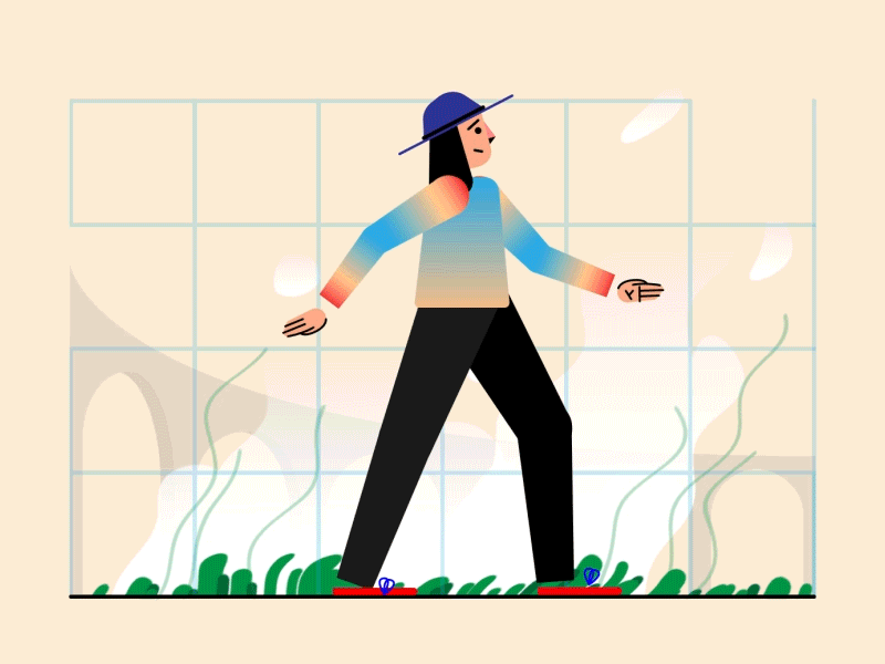 Girl walks underwater animation - 27 2d motion graphics 3d animation 3d motion graphics animation animation 2d basketball dribble animation branding gif gif animated gif animation gif art illustration logo mograph motion motion graphics vector walk walk cycle walkcycle