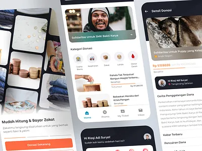 BaktiKarya - Crowdfunding Mobile App animation app branding design graphic design icon illustration logo minimal typography ui ux vector web website