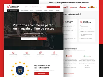ContentSpeed ecommerce agency agency b2b black contentspeed design e commerce ecommerce ecommerce agency online shop platform platforms red ui ux design user interface web deisgn website