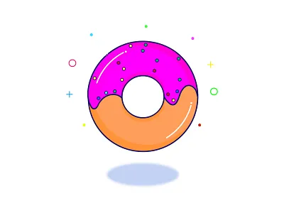 Donut design desserts donut doughnut flat design food icon illustration illustrator logo minimal vector