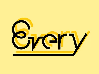 Every branding custom typography design illustration logo logo design minimal template typogaphy vector