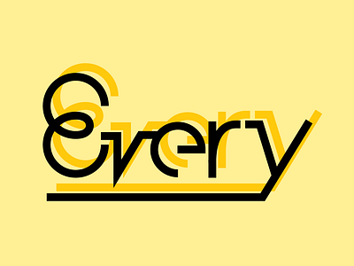 Every branding custom typography design illustration logo logo design minimal template typogaphy vector