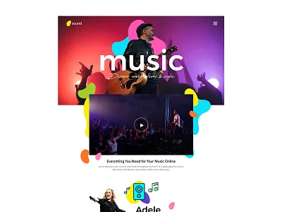 Music Website Theme colors music theme ui ux website concept