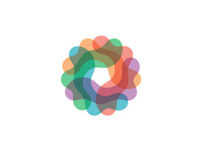 Amoeboid Logo abstract amoeba blob circle colorful interconnected logo logomark mark organic pentagon symmetrical wave wreath