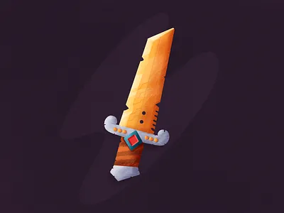 Sword art dagger dark design fa fantasy golden jewel knife minimal old procreate red rusty sketching sword