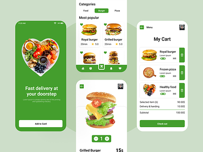 Food app app delivery fast food food mobile app online ordering ui ux vegitable