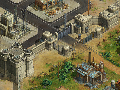 Gate architecture art building concept concept art design game game art game artist game asset illustration isometric isometric art isometric illustration