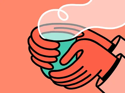 Enjoy The Little Things 2d charachter coffee coffee break custom darkcube design digitalart draw drawing drawing girl hand illustration landing page pattern ui vector web weekend woman