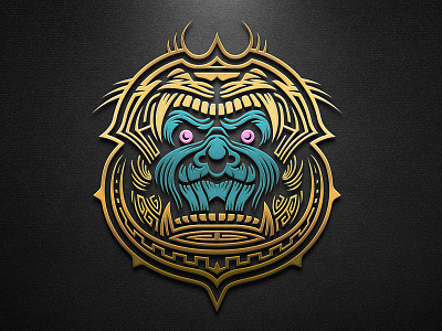Warrior Mask aztec design digital art graphic design illustration warrior