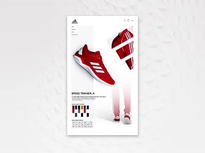 Adidas adidas branding colorful concept design gradiant illustrator landing page nike photoshop red typography ui webdesign