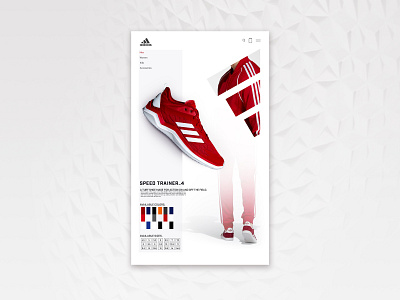 Adidas adidas branding colorful concept design gradiant illustrator landing page nike photoshop red typography ui webdesign