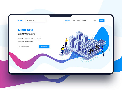 Mino blue clean design crypto currency gradient illustration minimal design ui user experience user interface ux vector web design