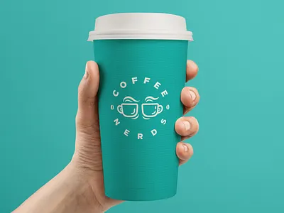 Coffee Nerds Mockup badge logo brandidentity branding coffee coffee cup mockup coffee logo coffeecup design dribbbler graphic design logo logodesign mockup nerd nerdy packagedesign packagingdesign